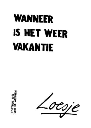 loesje vakantie